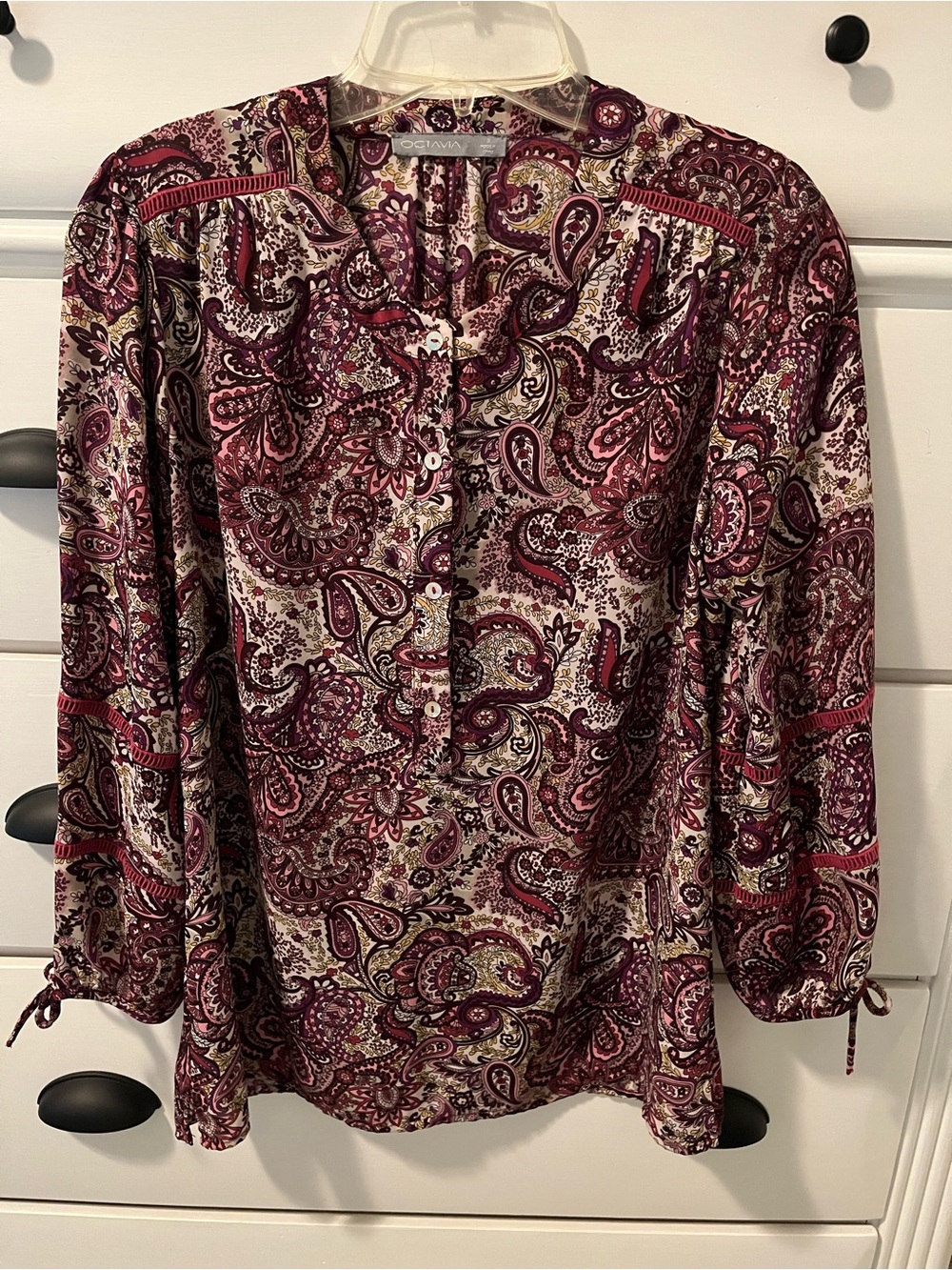 Octavia Paisley 3/4 Sleeve Blouse Size S